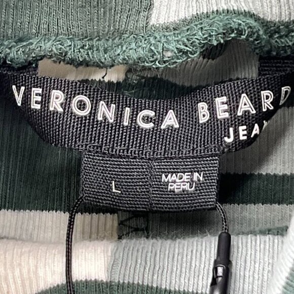 Veronica Beard Colorblock Cedar Turtleneck Size L in Forest Ivory  Long Sleeve - Picture 10 of 11